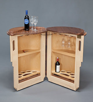 Bar in Walnut and Ash, interior